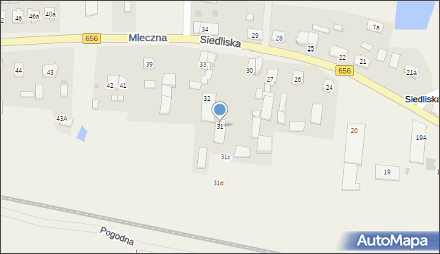 Siedliska, Siedliska, 31, mapa Siedliska