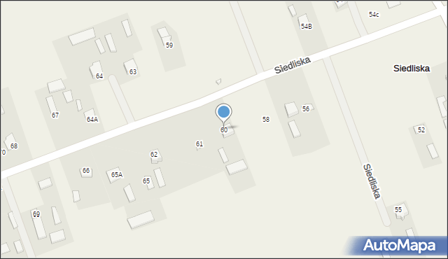 Siedliska, Siedliska, 60, mapa Siedliska