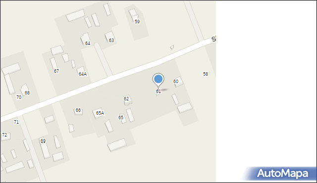 Siedliska, Siedliska, 61, mapa Siedliska
