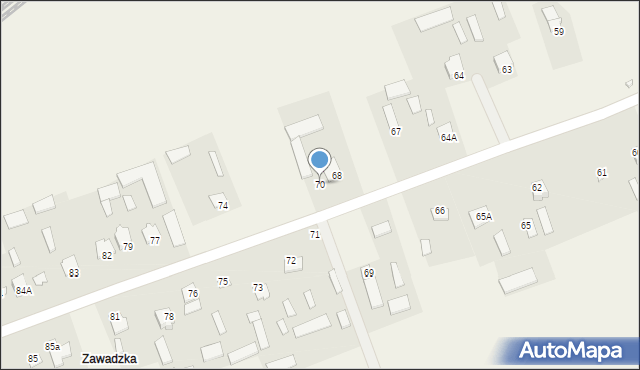 Siedliska, Siedliska, 70, mapa Siedliska