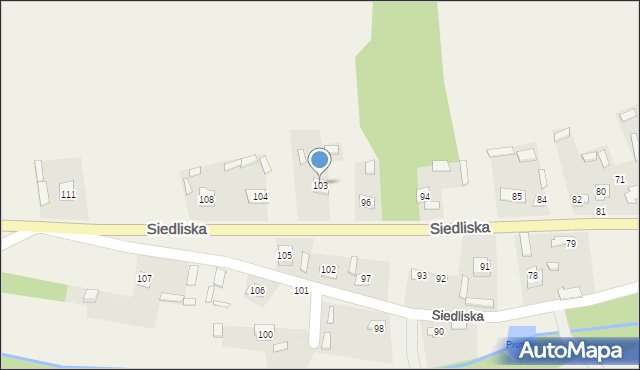 Siedliska, Siedliska, 103, mapa Siedliska