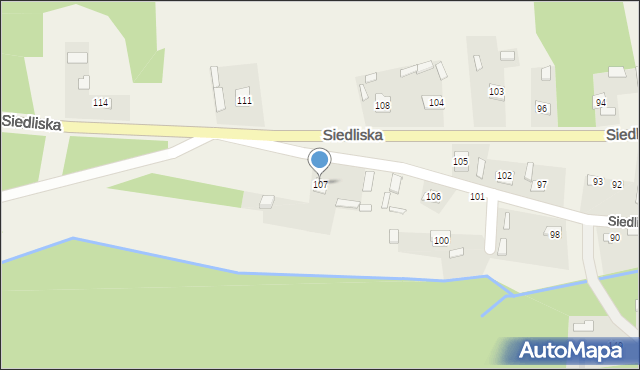 Siedliska, Siedliska, 107, mapa Siedliska