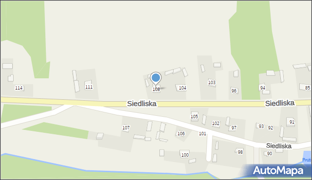 Siedliska, Siedliska, 108, mapa Siedliska