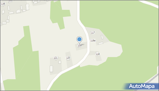 Siedliska, Siedliska, 119, mapa Siedliska