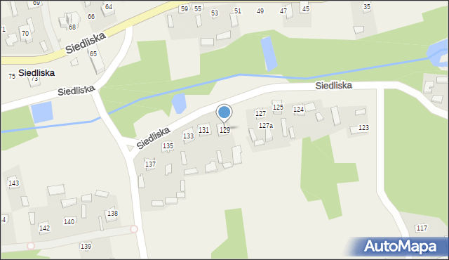 Siedliska, Siedliska, 129, mapa Siedliska