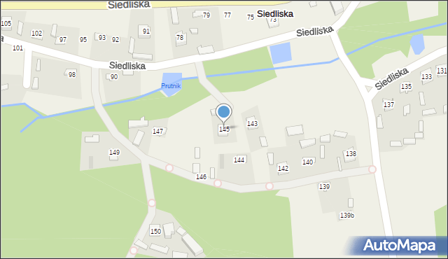 Siedliska, Siedliska, 145, mapa Siedliska