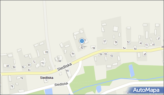 Siedliska, Siedliska, 62, mapa Siedliska