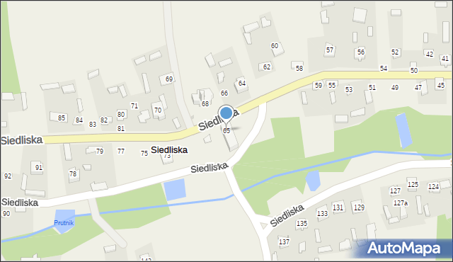 Siedliska, Siedliska, 65, mapa Siedliska