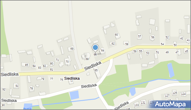 Siedliska, Siedliska, 66, mapa Siedliska