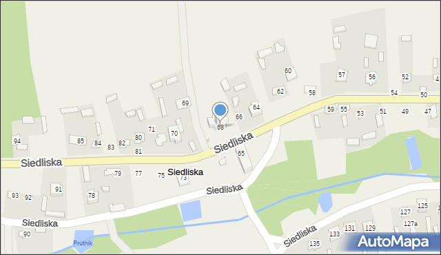 Siedliska, Siedliska, 68, mapa Siedliska