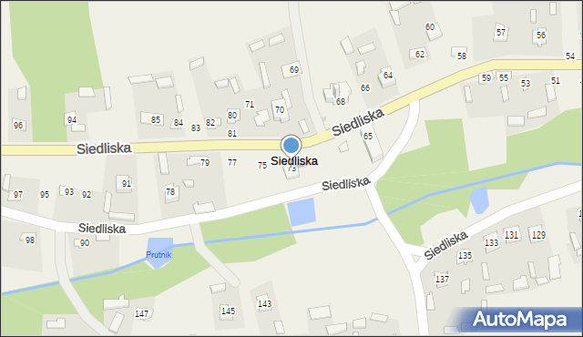 Siedliska, Siedliska, 73, mapa Siedliska