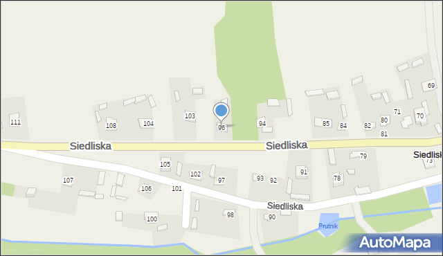 Siedliska, Siedliska, 96, mapa Siedliska