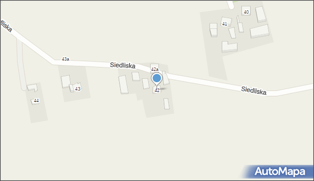 Siedliska, Siedliska, 42, mapa Siedliska