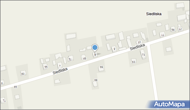 Siedliska, Siedliska, 8, mapa Siedliska