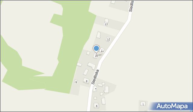 Siedliska, Siedliska, 10, mapa Siedliska