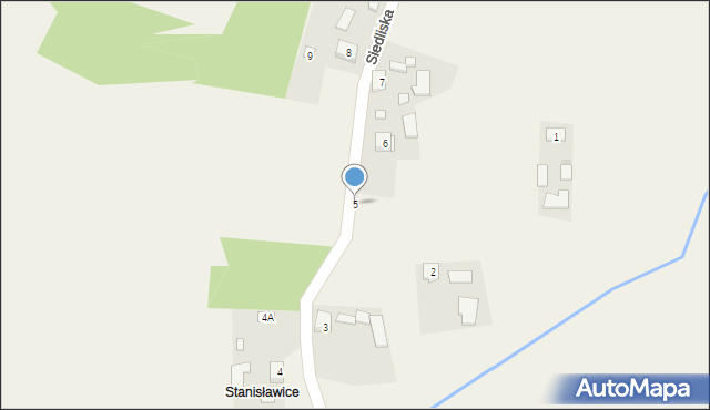 Siedliska, Siedliska, 5, mapa Siedliska