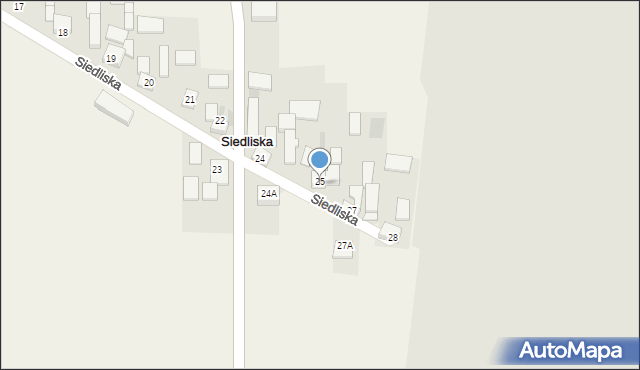 Siedliska, Siedliska, 25, mapa Siedliska