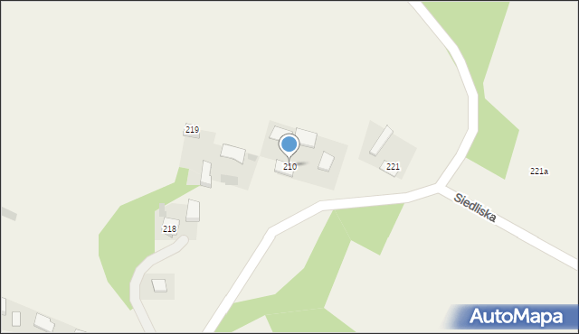 Siedliska, Siedliska, 210, mapa Siedliska
