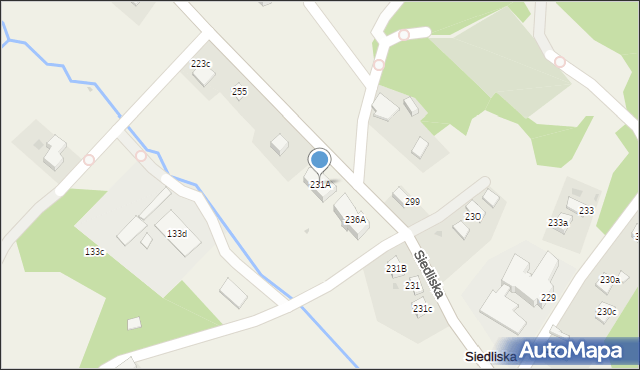 Siedliska, Siedliska, 231A, mapa Siedliska