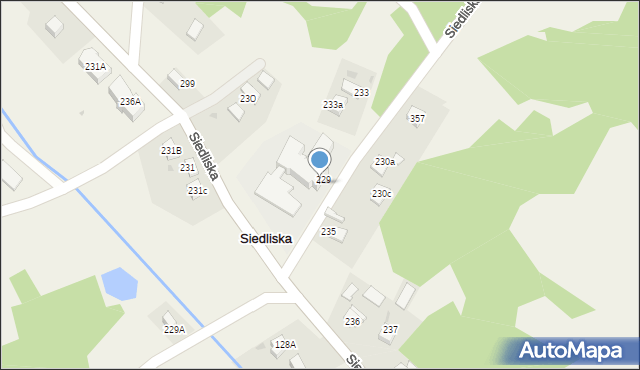 Siedliska, Siedliska, 232, mapa Siedliska