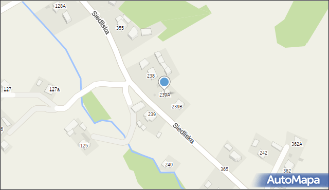 Siedliska, Siedliska, 239A, mapa Siedliska