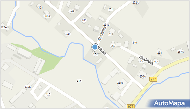Siedliska, Siedliska, 254, mapa Siedliska