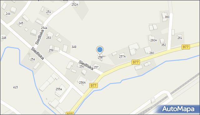 Siedliska, Siedliska, 258, mapa Siedliska