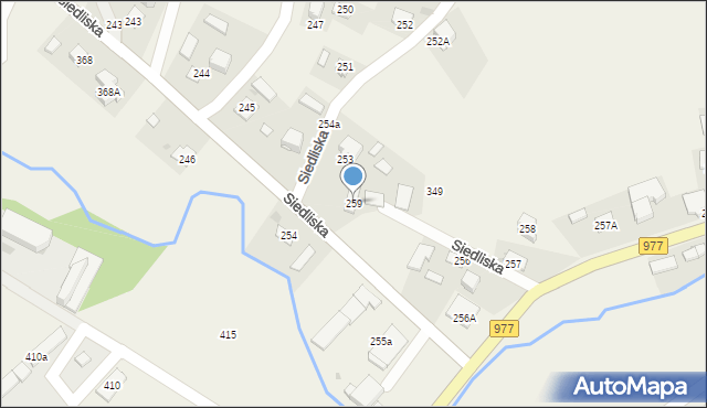 Siedliska, Siedliska, 259, mapa Siedliska