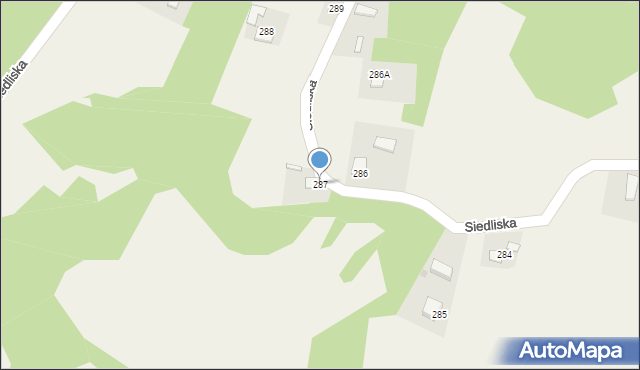 Siedliska, Siedliska, 287, mapa Siedliska