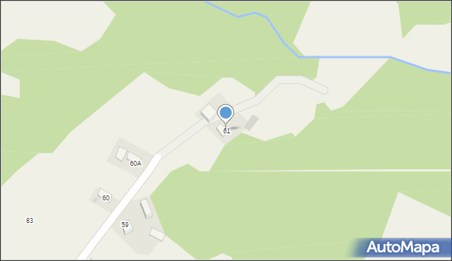 Siedliska, Siedliska, 61, mapa Siedliska