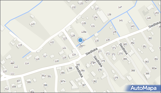 Siedliska, Siedliska, 125, mapa Siedliska