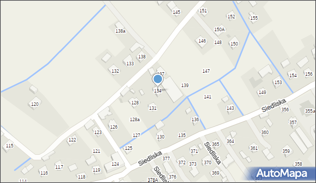 Siedliska, Siedliska, 134, mapa Siedliska