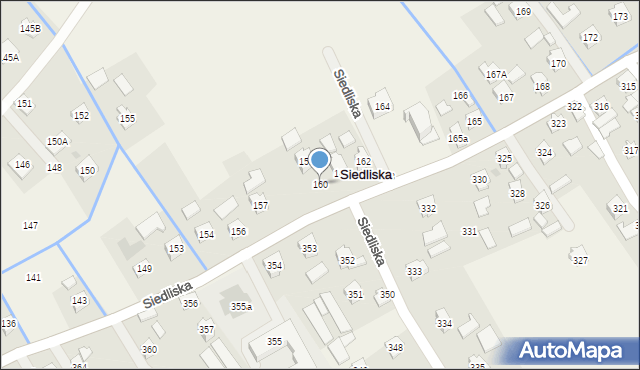 Siedliska, Siedliska, 160, mapa Siedliska