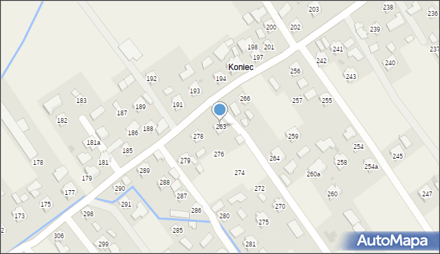 Siedliska, Siedliska, 263, mapa Siedliska