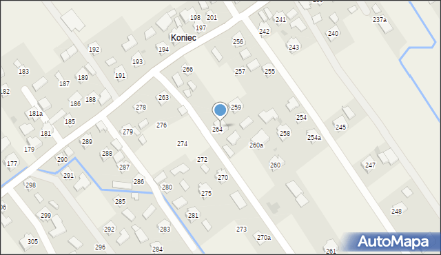 Siedliska, Siedliska, 264A, mapa Siedliska