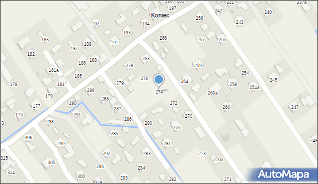 Siedliska, Siedliska, 274, mapa Siedliska