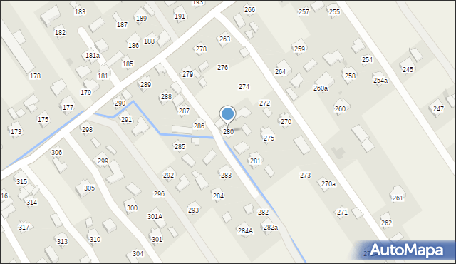 Siedliska, Siedliska, 280, mapa Siedliska