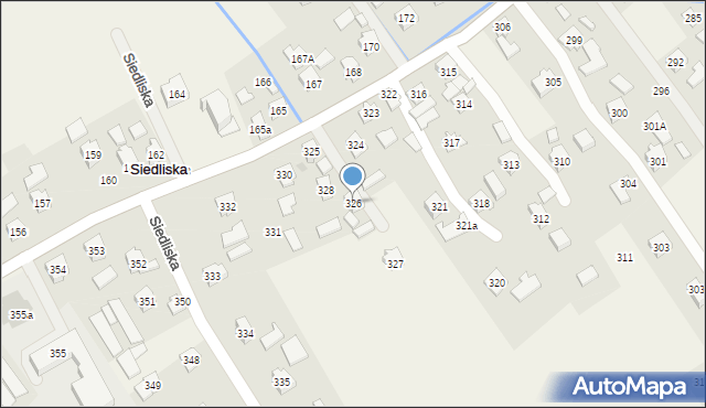 Siedliska, Siedliska, 326, mapa Siedliska