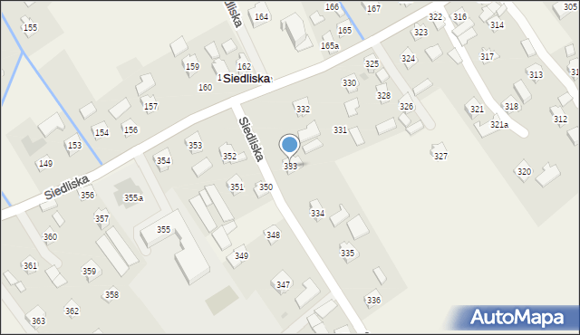 Siedliska, Siedliska, 333, mapa Siedliska