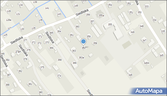 Siedliska, Siedliska, 362, mapa Siedliska