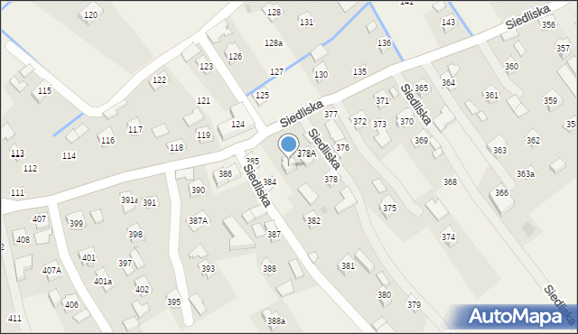 Siedliska, Siedliska, 383, mapa Siedliska