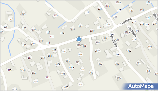 Siedliska, Siedliska, 391a, mapa Siedliska