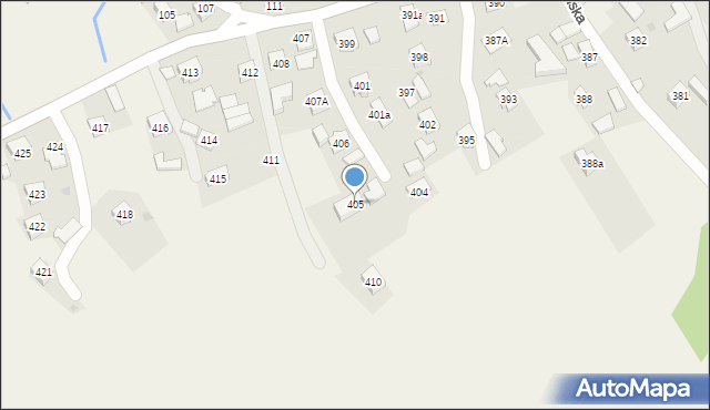 Siedliska, Siedliska, 405, mapa Siedliska