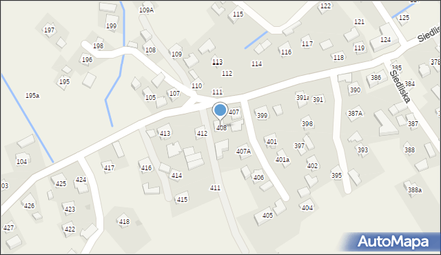 Siedliska, Siedliska, 408, mapa Siedliska