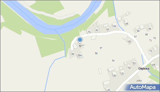 Siedliska, Siedliska, 58, mapa Siedliska