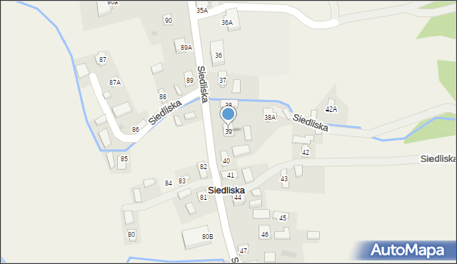 Siedliska, Siedliska, 39, mapa Siedliska