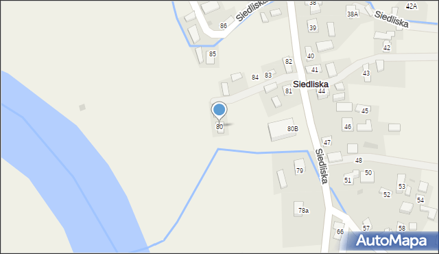 Siedliska, Siedliska, 80, mapa Siedliska