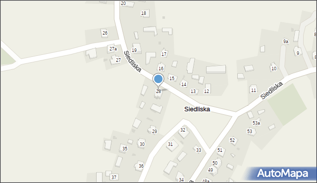 Siedliska, Siedliska, 28, mapa Siedliska