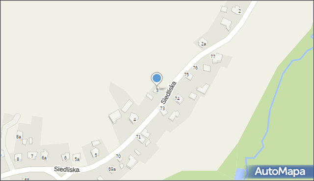 Siedliska, Siedliska, 3, mapa Siedliska