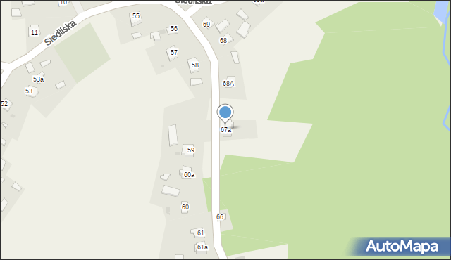 Siedliska, Siedliska, 67a, mapa Siedliska
